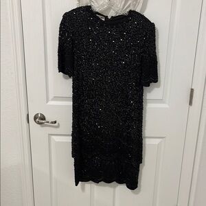 Elegant Black Sequin Dress